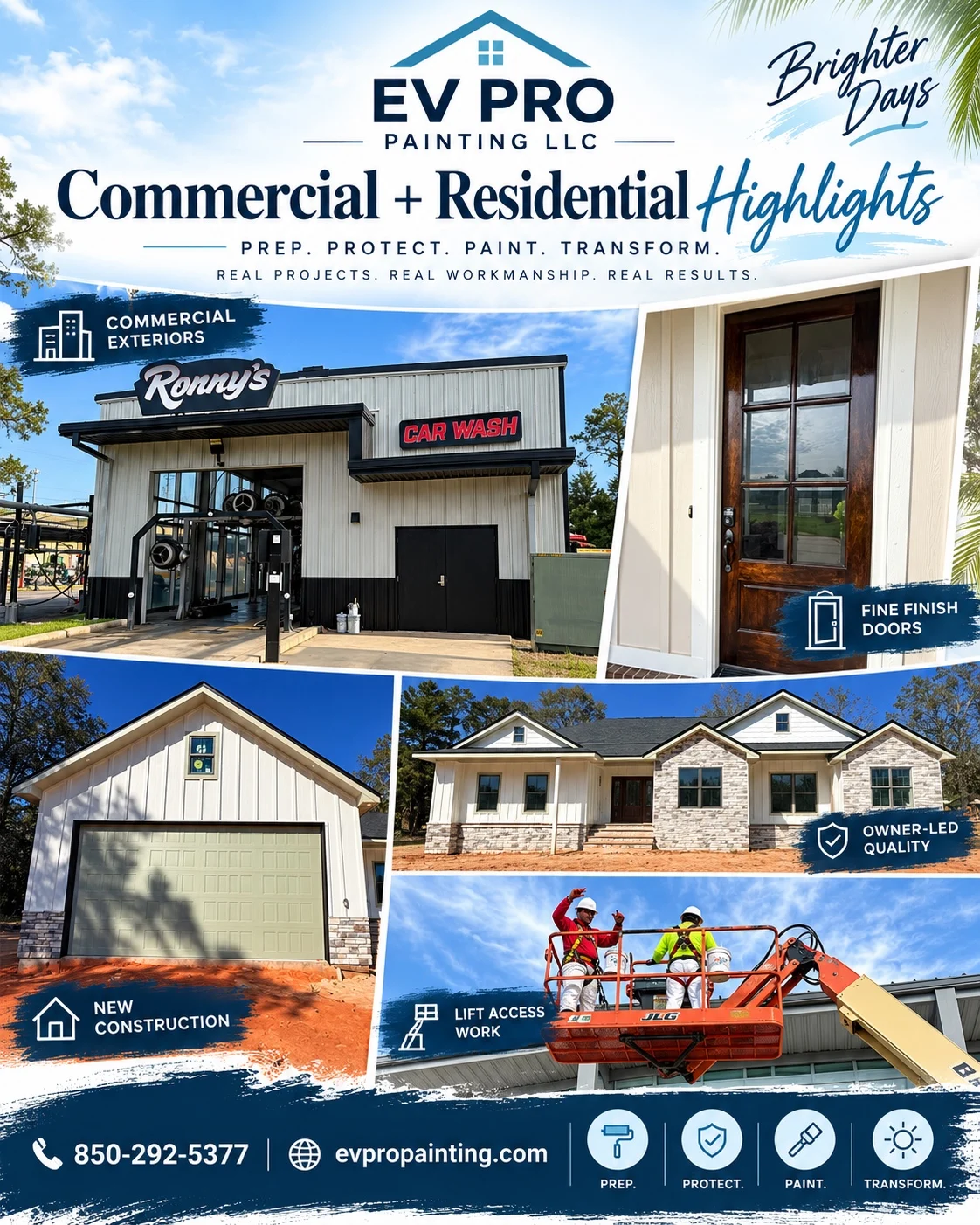 EV Pro Painting commercial and residential project highlights